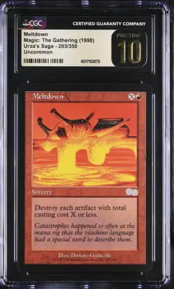 MELTDOWN Urza's Saga CGC 10 Pristine MTG [Nostalgium] - Image 1