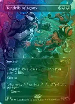 Tendrils of Agony Marvel's Spider-Man Venom Unleashed Secret Lair Foil MTG NM - Image 1