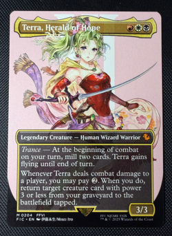 MTG Terra Herald of Hope Borderless M 0204 Commander Final Fantasy Regular NM - Image 1