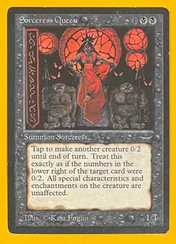 MTG SORCERESS QUEEN Arabian Nights (OldManMTG 012-660) - Image 1