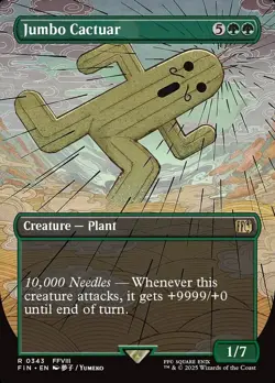 MTG - Jumbo Cactuar - Fanart Foil Final Fantasy - EDH / Playtest - Image 1