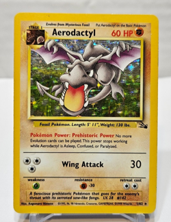 Aerodactyl 1/62 Holo Rare Unlimited Fossil Pokemon 829 - Image 1