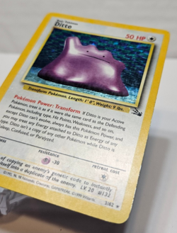 Ditto 3/62 Holo Rare Unlimited Fossil Pokemon 844 - Image 2