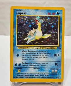 Lapras 10/62 Holo Rare Unlimited Fossil Pokemon 848 - Image 1
