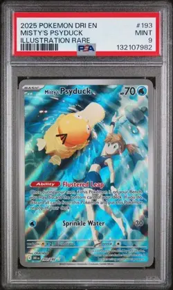 2025 Pokemon S&V Destined Rivals Misty's Psyduck #193/182 PSA 9 - Image 1