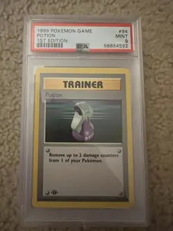 1999 Pokemon 1st Edition Base Set Trainer Potion 94/102 PSA 9 Mint - Image 1