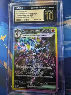 CGC Pristine 10 2024 Pokemon Japanese Ceruledge Ex SAR Terastal Fest 203/187 - Image 1