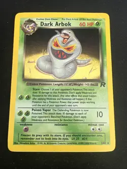 Dark Arbok 2/82 Rocket Set Vintage Pokemon Holo 2 Card Lot - Image 4