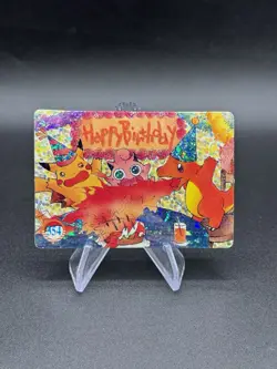 Pikachu Birthday Holo Pokemon Vintage Pocket Monster Vending Prism Sticker 354 - Image 1