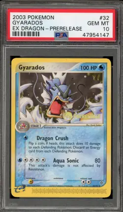 Pokemon Gyarados EX Dragon Prerelease #32 PSA 10 Gem Mint - Image 1