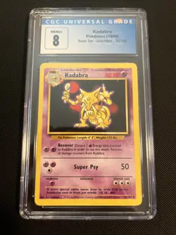 Pokemon TCG Kadabra Base Set 32/102 Regular Unlimited Uncommon CGC 8 - Image 1