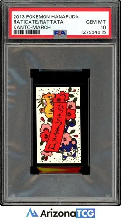 Pokemon 2013 Raticate/Rattata Kanto-March Hanafuda Japanese GEM MINT PSA 10 - Image 1