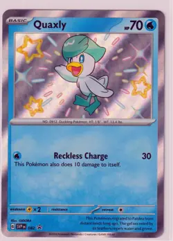 3 PALDEAN FATES POKEMON PROMO- QUAQUAVAL ex SVP084+QUAXWELL 083+QUAXLY 082 NM/M - Image 4