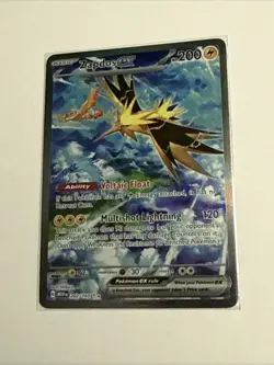 Pokemon - Zapdos ex 202/165 - Scarlet & Violet 151 Special Illustration Rare LP+ - Image 1