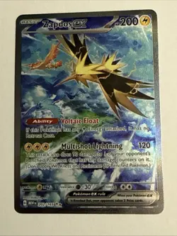 Pokemon - Zapdos ex 202/165 - Scarlet & Violet 151 Special Illustration Rare LP+ - Image 2