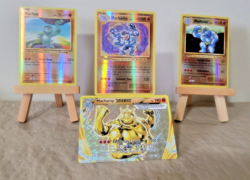 2016 Pokemon XY Evolutions Holo Rare Lot: Machamp BREAK, Machoke, Machop (LP) - Image 1