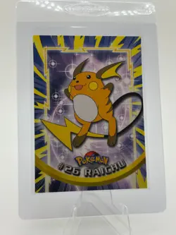1999 Topps Pokemon Series 1 TV Animation RAICHU #26 Black Label (Non Holo) - Image 1