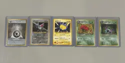 Pokemon TCG Vintage Lot JP (5) - Team Rocket - Neo - Golbat, Vileplume, Pikachu - Image 1