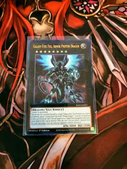 YUGIOH TCG GALAXY-EYES FULL ARMOR PHOTON DRAGON RA01-EN037 ULTIMATE 1ST EDITION - Image 1