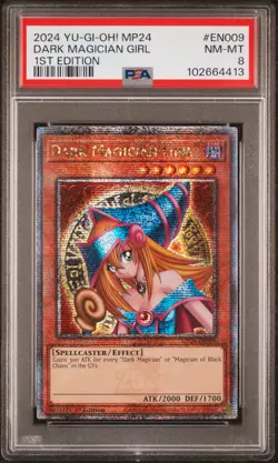 2024 YU-GI-OH! 25TH ANNIVERSARY TIN: DUELING MIRRORS DARK MAGICIAN GIRL PSA 8 - Image 1