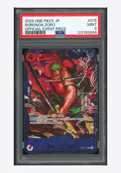One Piece PSA 9 Roronoa Zoro SR Promo 2025 ST21-015 Event Prize Japanese - Image 1