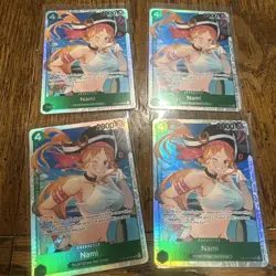 Nami OP14-031 SR PLAYSET (4) The Azure Seas Seven One Piece CCG ENGLISH - Image 1