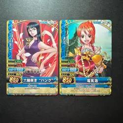 S1334 Nami & Nico Robin Japanese One Piece Berry Match Carddass Cards - Image 1