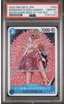 2022 One Piece Japanese DONQUIXOTE DOFLAMINGO Seven Warlords Of The Sea PSA 10 - Image 1