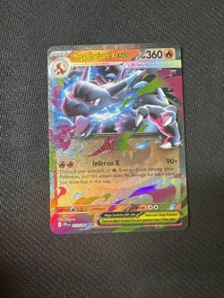Pokemon Card Mega Charizard x EX RR 013/080 Inferno x Holo, M2, NM Condition - Image 3