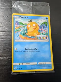 Build a Bear Pokemon Card Psyduck Promo Trading TCG SEALED NEW RARE 28/149 2017 - Image 1