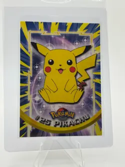 PIKACHU #25 BLACK Logo Non-Holo SERIES 1 - TOPPS POKEMON CARD LP - Image 1