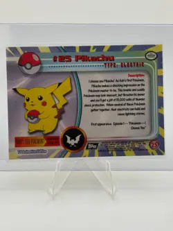 PIKACHU #25 BLACK Logo Non-Holo SERIES 1 - TOPPS POKEMON CARD LP - Image 2
