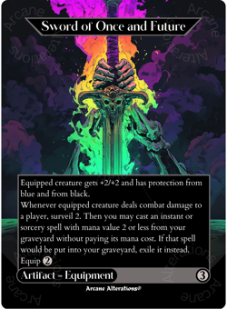 Sword of Once and Future - Full Art Altered Art Custom Proxy Cards - Image 1