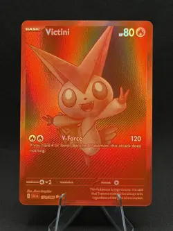Pokemon TCG Black Bolt, Red Victini Card 171/086-ENGLISH NM/M Holo Rare - Image 1