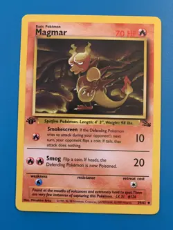 1st Edition Magmar 39/62 Fossil Set Rare Vintage 1999 Pokemon Card - NM - Image 1