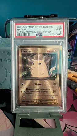 Pokemon 2021 Celebrations Pikachu Metal Card 058/102 PSA 9 - Image 1