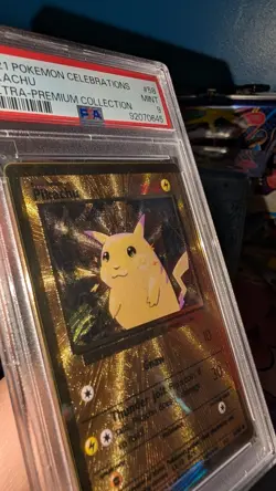 Pokemon 2021 Celebrations Pikachu Metal Card 058/102 PSA 9 - Image 3