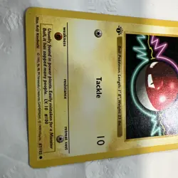 Pokemon TCG Voltorb Base Set 67/102 Regular 1st Edition Shadowless Common Card - Image 2