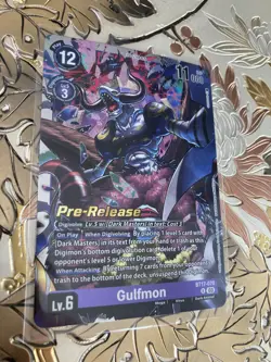 Digimon Card Game Pre-Release Foil Gulfmon BT17-070 Secret Crisis - Image 1
