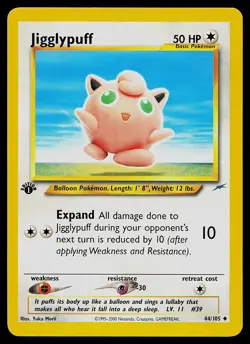 Pokemon Card - Jigglypuff Neo Destiny 44/105 Uncommon 1st Edition - Image 1