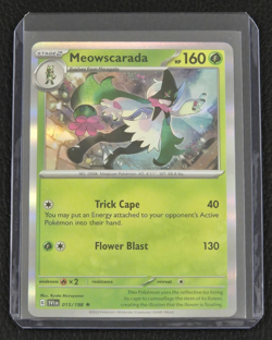 2023 POKEMON SCARLET & VIOLET MEOWSCARADA 015/198 HOLO TCG CARD 160 HP NM+ - Image 1