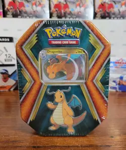 Pokemon TCG Dragonite Dragons Tin with 10 Mini 3 Card Booster Packs NEW SEALED - Image 1