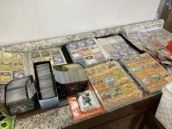 VTG Huge Collection Pokemon Holo 25 POUNDS!! BINDERS CARDS COINS ETC Tins - Image 1