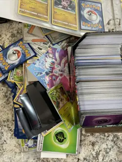 VTG Huge Collection Pokemon Holo 25 POUNDS!! BINDERS CARDS COINS ETC Tins - Image 2