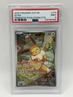 Eevee SVP173 Pokemon Card TCG Prismatic Evolutions Black Star Promo PSA 9 - Image 1