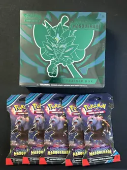POKEMON Twilight Masquerade Elite Trainer Box ETB & (5) Sleeved Booster Pack New - Image 1
