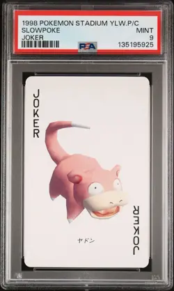 1998 Pokemon Stadium Yellow Version Playing Cards Joker Slowpoke - Image 1