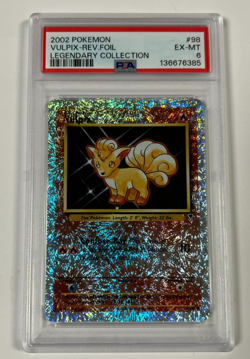 2002 Pokemon Legendary Collection Vulpix Reverse Holo 98/110 PSA 6 - Image 1