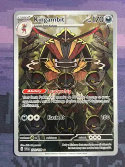 Kingambit 220/198 Pokemon Scarlet & Violet Illustration Rare Card Near Mint 1 - Image 1