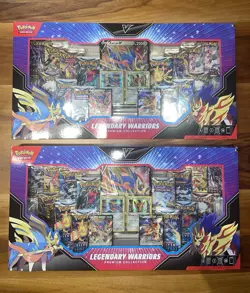 (2) Pokemon Legendary Warriors Premium Collection Boxes - New/Sealed (28 Packs) - Image 1